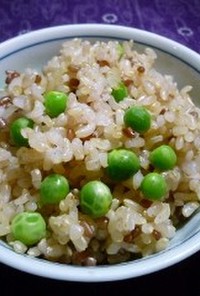 発芽玄米で炊く豆ごはん　京都カフェ