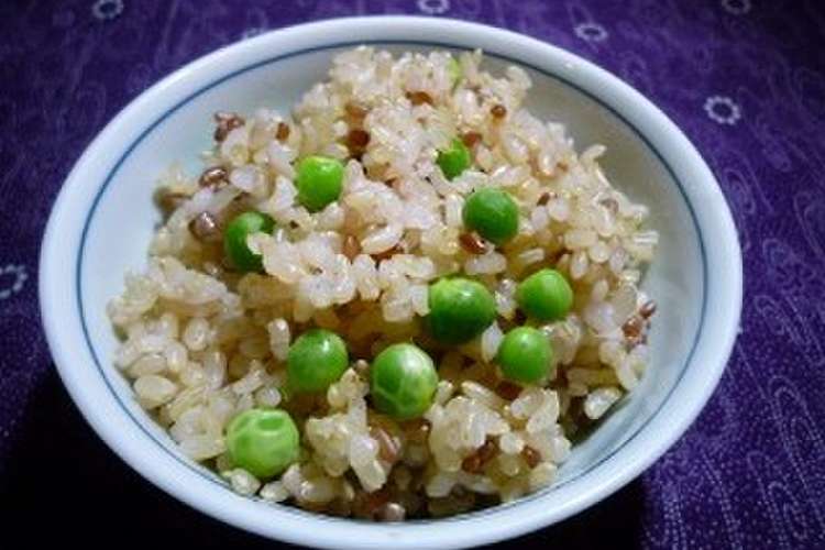発芽玄米で炊く豆ごはん 京都カフェ レシピ 作り方 By Kyotocafe クックパッド