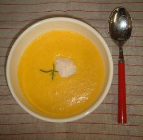 かぼちゃとお米のスープの画像