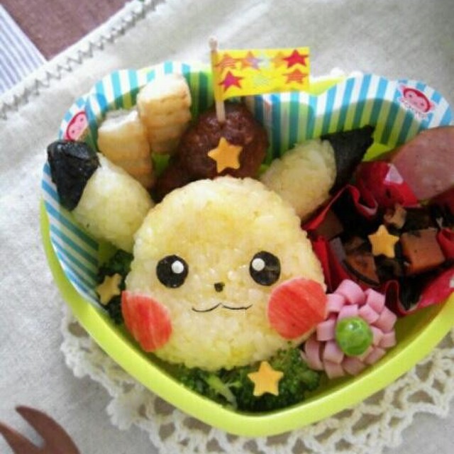 簡単 可愛い キャラ弁 ピカチュウ弁当 レシピ 作り方 By むらかみなつこ クックパッド 簡単おいしいみんなのレシピが355万品