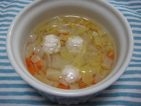 *離乳食後期*肉団子入り野菜スープ