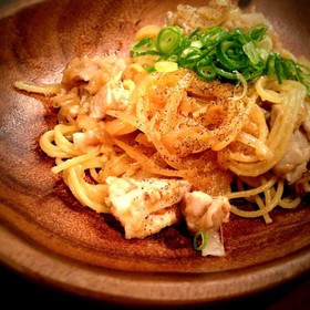 豚の生姜醤油パスタ
