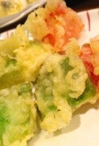【意外性】アボカドとトマトの串天ぷら