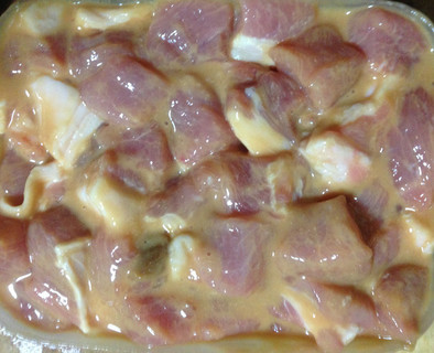 味噌漬け豚ロース肉　下拵えと保存の写真