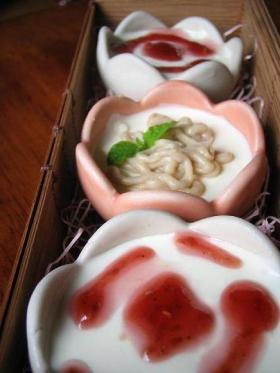 寒天でチーズケーキ