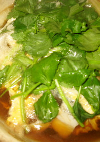鱈と豆腐の卵とじ鍋