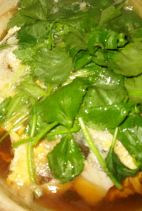 鱈と豆腐の卵とじ鍋