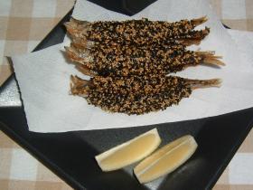 シシャモのゴマ揚げ