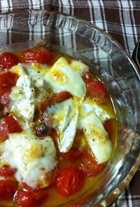 簡単おつまみ☆トマトのチーズ焼き
