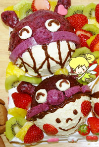 バイキンマンとレオの3Dケーキ