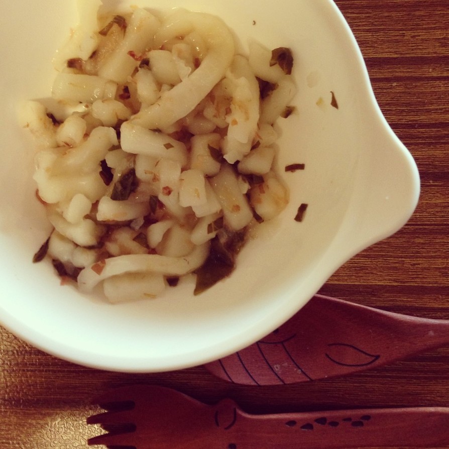 離乳食08ヶ月 小松菜と玉ねぎうどんの画像
