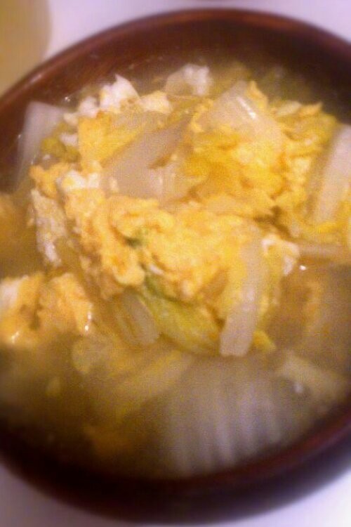 これだけでご飯が進む！白菜と卵の煮物の画像