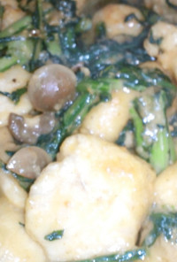鶏胸肉と水菜の味噌マヨ焼き
