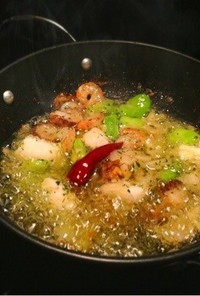 【冷凍で簡単】豆と魚貝アヒージョオイル煮