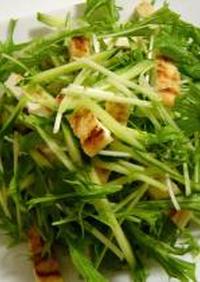 水菜とお揚げの和風サラダ