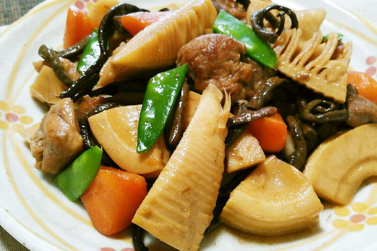たけのこ ぜんまい 鶏肉の煮物 レシピ 作り方 By 熊八 クックパッド 簡単おいしいみんなのレシピが352万品