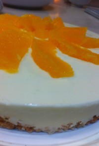 簡単オレンジレアチーズケーキ