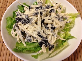 ごぼうとれんこんの海苔入りサラダ
