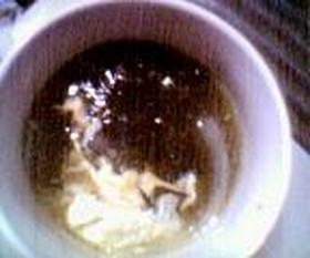 タマネギとワカメのスープ♪豚しゃぶの茹で汁でつくります。