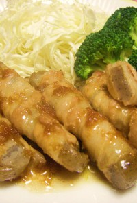 ヘルシー❤豚肉巻きコンニャクの生姜焼き❤