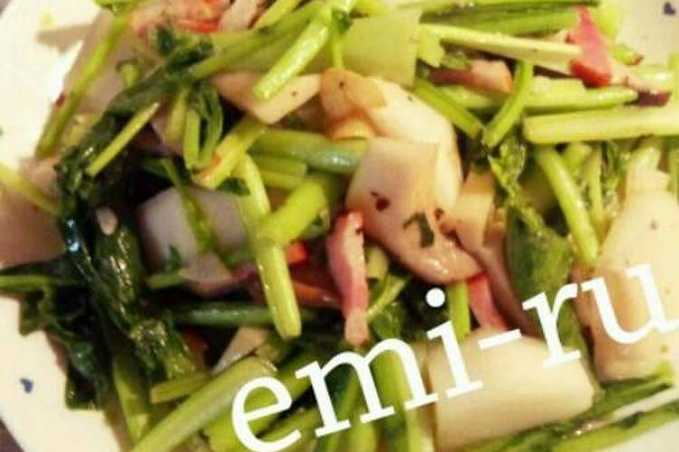 かぶの葉とベーコンのイタリアン炒め レシピ 作り方 By Emi Ru クックパッド 簡単おいしいみんなのレシピが361万品