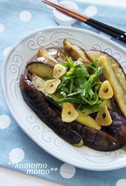 ~フライパンで焼きナス~にんにくポン酢の写真