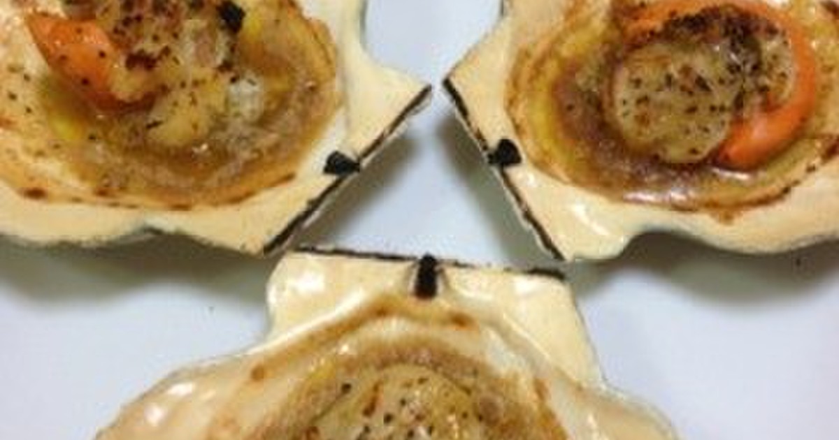 グリルで 殻付きホタテのバター醤油焼き レシピ 作り方 By カオリンｋ クックパッド