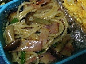 お弁当簡単カルボナーラ風クリームパスタ♡の画像