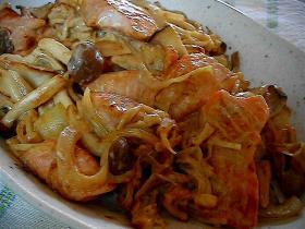 秋~☆鮭ときのこの味噌マヨ焼き♪