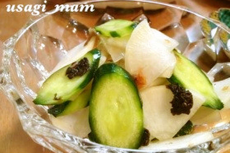 簡単 大根ときゅうりの浅漬け 梅風味 レシピ 作り方 By うさぎmam クックパッド 簡単おいしいみんなのレシピが361万品