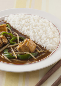 鶏肉ともやしの蒸しカレー