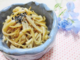 お弁当に1品♡えのきのバターしょう油炒め