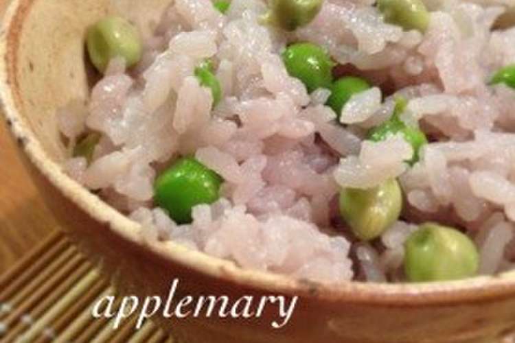 うす紫の春色豆ごはん 普通の豆でもok レシピ 作り方 By Applemary クックパッド 簡単おいしいみんなのレシピが362万品