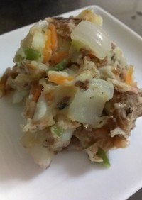 里芋と魚缶詰めで簡単副菜