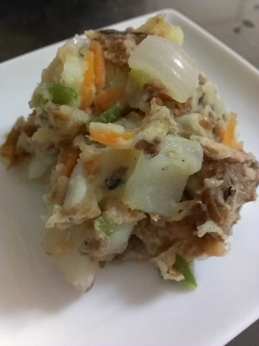 里芋と魚缶詰めで簡単副菜の画像