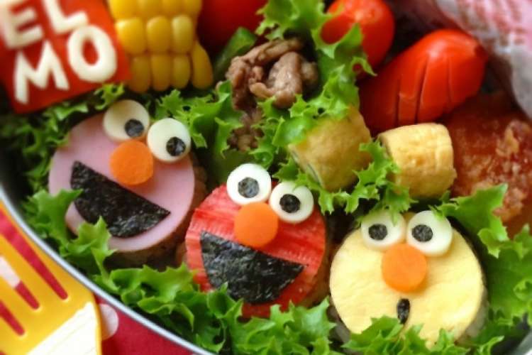 簡単 エルモ キャラ弁 レシピ 作り方 By Haママ クックパッド 簡単おいしいみんなのレシピが354万品