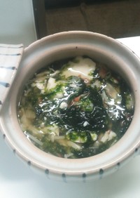 豆腐とかにかまのとろとろ煮 生海苔風味