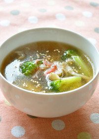 ◆ブロッコリーとしめじの中華とろみスープ