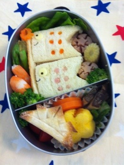 こどもの日に☆鯉のぼりサンドイッチ！の写真