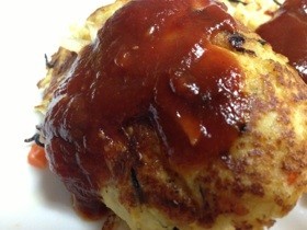 ヘルシーなんです!肉なし豆腐ハンバーグ!