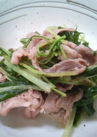 水菜と豚肉のハリハリ煮