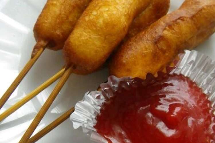 魚肉ソーセージで可愛いアメリカンドッグ レシピ 作り方 By おさめ クックパッド