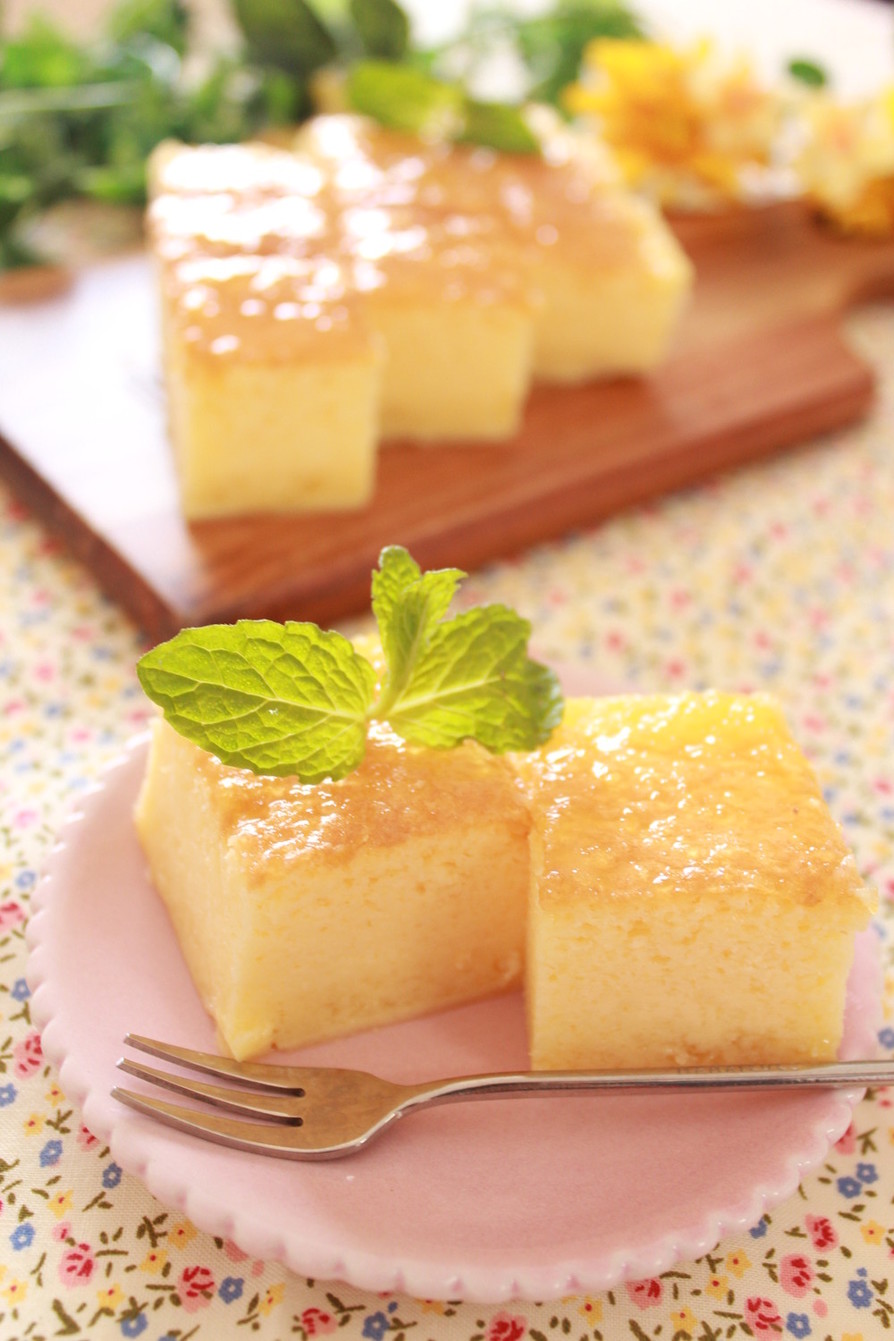 コクたっぷり☆三種のチーズスフレケーキの画像
