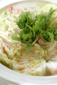 白菜と水菜のミルフィーユ鍋…☆☆