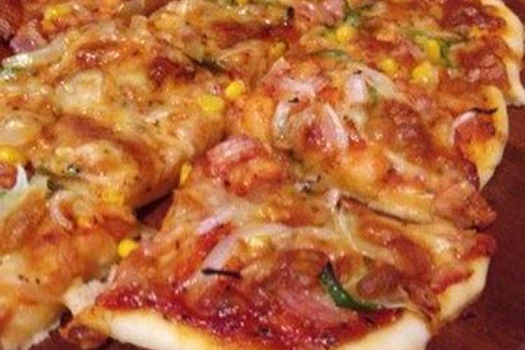 発酵いらず 簡単 混ぜて焼くだけピザパン レシピ 作り方 By Riamam クックパッド
