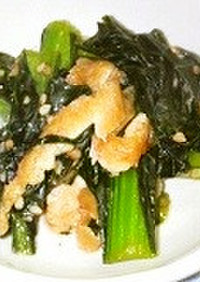 小松菜と薄揚げの炒り煮