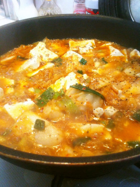 簡単 キムチ麻婆豆腐