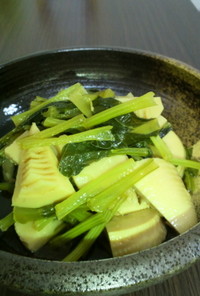 小松菜と筍煮