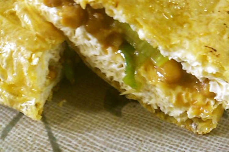 油揚げ 厚揚げ のネギ味噌納豆挟み焼き レシピ 作り方 By Olive11 クックパッド 簡単おいしいみんなのレシピが360万品