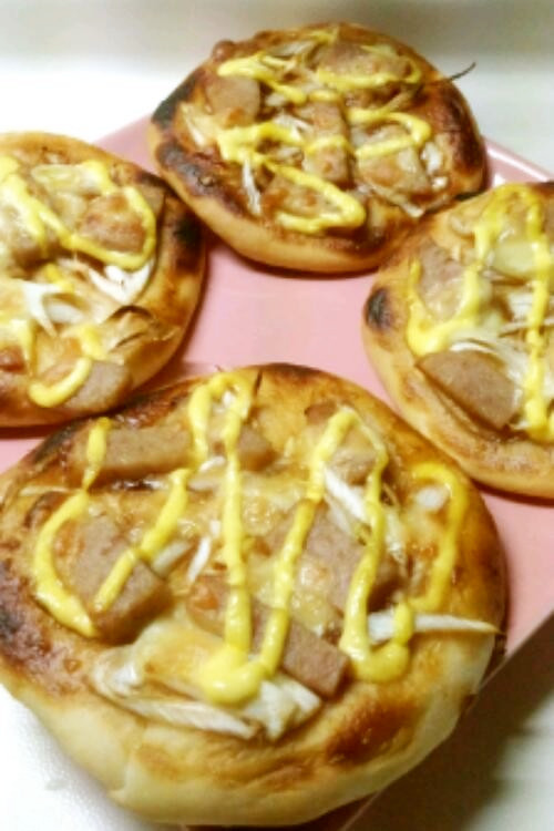 照り焼きスパムピザの画像